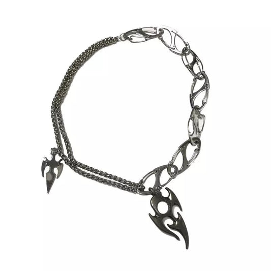 Flame 🔥 Metal ⚙️ Pendant Necklace